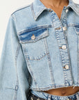 GZdea cropped jacket Light blue denim