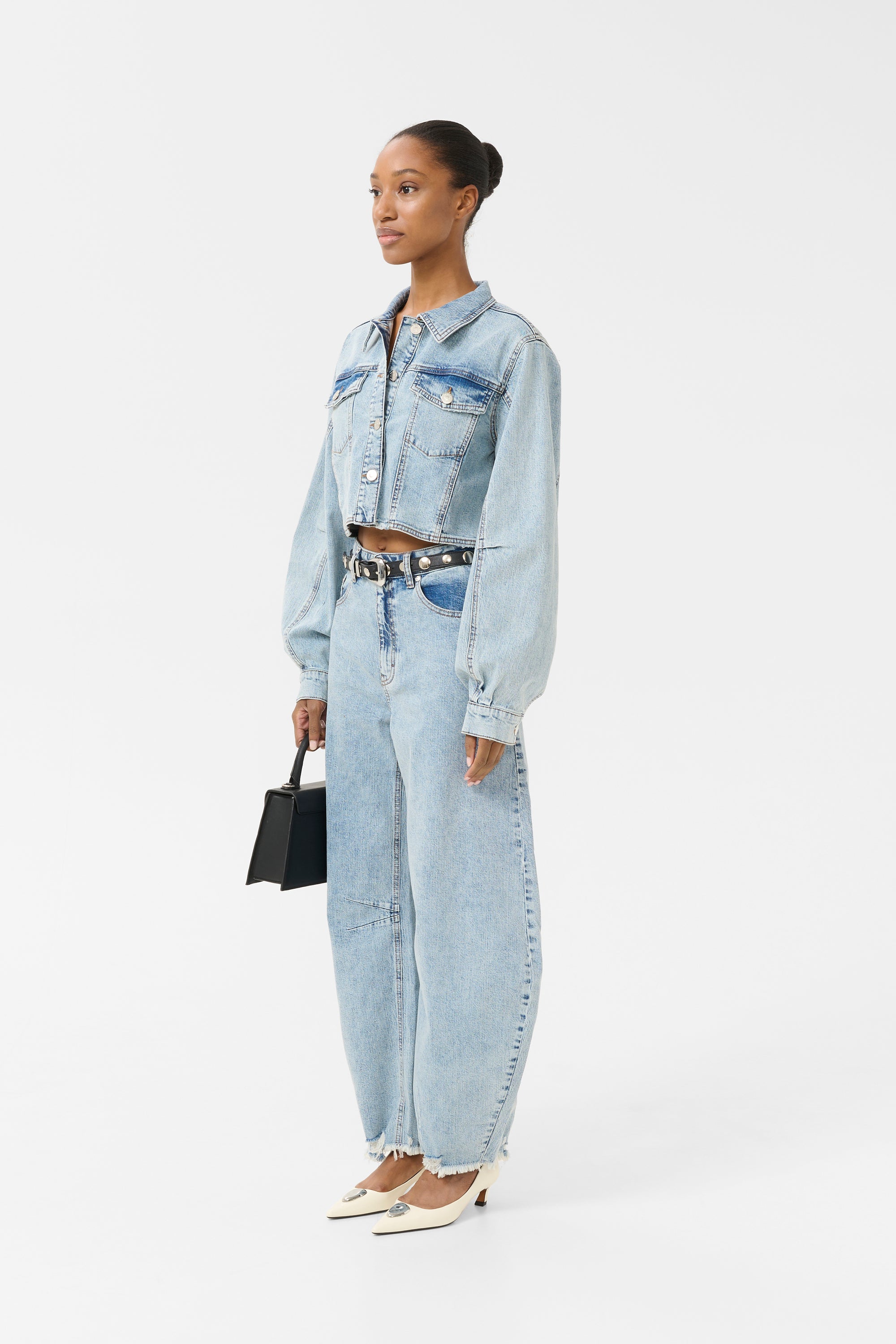 GZdea cropped jacket Light blue denim