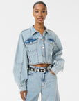 GZdea cropped jacket Light blue denim