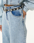 GZdea barrel jeans Light blue