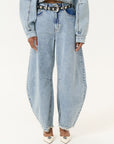 GZdea barrel jeans Light blue