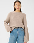 GZalpha slit pullover, Warm sand mel