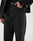 GZlee HW wide jeans, Black