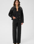GZlee HW wide jeans, Black