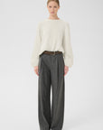 GZalpha shimmer pullover, Ivory with lurex