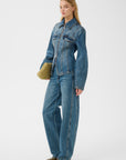 GZmelu HW barrel jeans, Classic mid blue