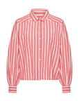 Sarah short stripe blouse, Red stripe