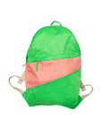 The New Foldable Backpack Greenscreen & Coral Large