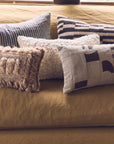 Natural furry cushion