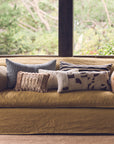 Natural furry cushion