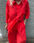 GZsiora HW Pants, Tomato