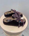 Marron Cori Mules, Dark Brown