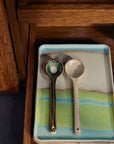 70s ceramics: serving spoons, hills (set of 2)
