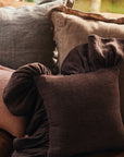 Linen cushion, magnolia 70x30cm