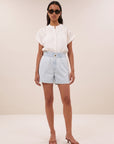 Leon bleached denim short
