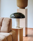 Metal side table round cream