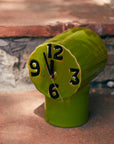 Retro ceramic clock olive