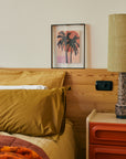 Acrylic frame brown palms