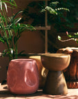 Currents ceramic side table coral