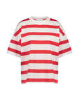 Jade jersey stripe top red