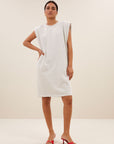 Diede sweat dress light grey melee