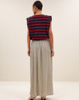 Diede heavy flame stripes top, French stripe