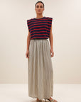 Diede heavy flame stripes top, French stripe