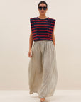 Diede heavy flame stripes top, French stripe