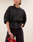 Christi bubble blouse, Black