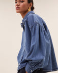 Sarah short denim blouse, Medium denim