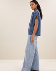 Karly denim blouse, Medium denim