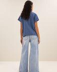 Karly denim blouse, Medium denim