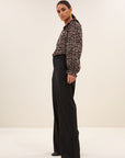 Gia leo blouse, Brown leo