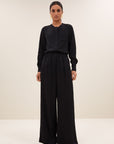 Noi black cheetah blouse, Black cheetah