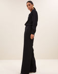 Noi black cheetah blouse, Black cheetah