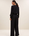 Noi black cheetah blouse, Black cheetah