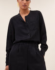 Noi black cheetah blouse, Black cheetah