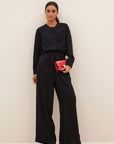Noi black cheetah blouse, Black cheetah