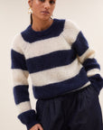 Sian stripe pullover, Midnight stripe