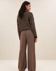 Diagonal natural pullover, Biscuit