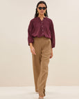 Benji lurex pants, Gold