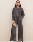 Benji metallic pants, Metallic silver