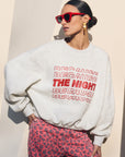 Bodil nights sweater, Light grey melee