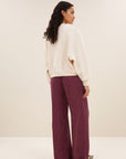 Bibi patchwork sweater, Oyster melee