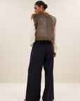 Nori faux fur gilet, Brown