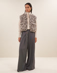 Maggie sleeveless leo jacket, Leopard print
