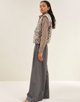 Maggie sleeveless leo jacket, Leopard print
