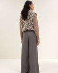 Maggie sleeveless leo jacket, Leopard print