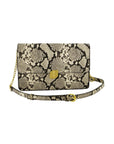 Violet snake bag, Snake print