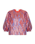 Mauri jacquard blouse, Coral